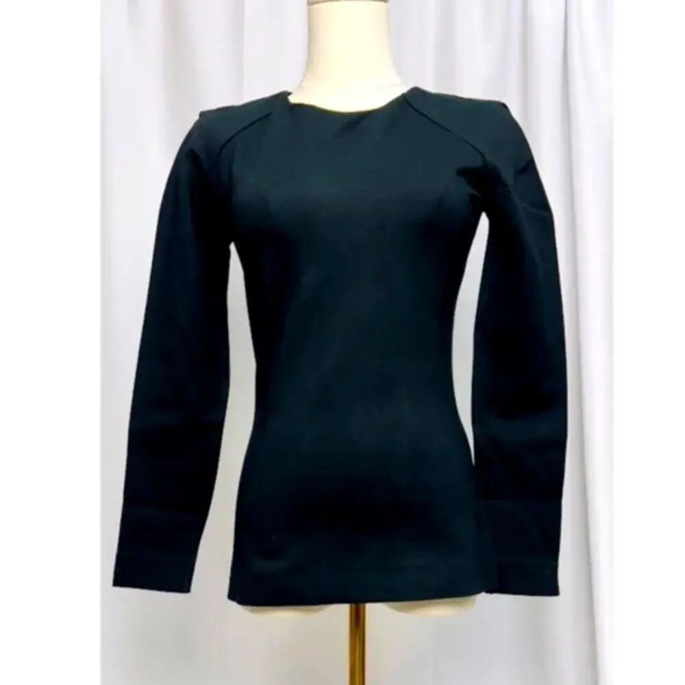 NWT! Kate Spade Saturday Foldover Shoulder Top‎ Black XS
